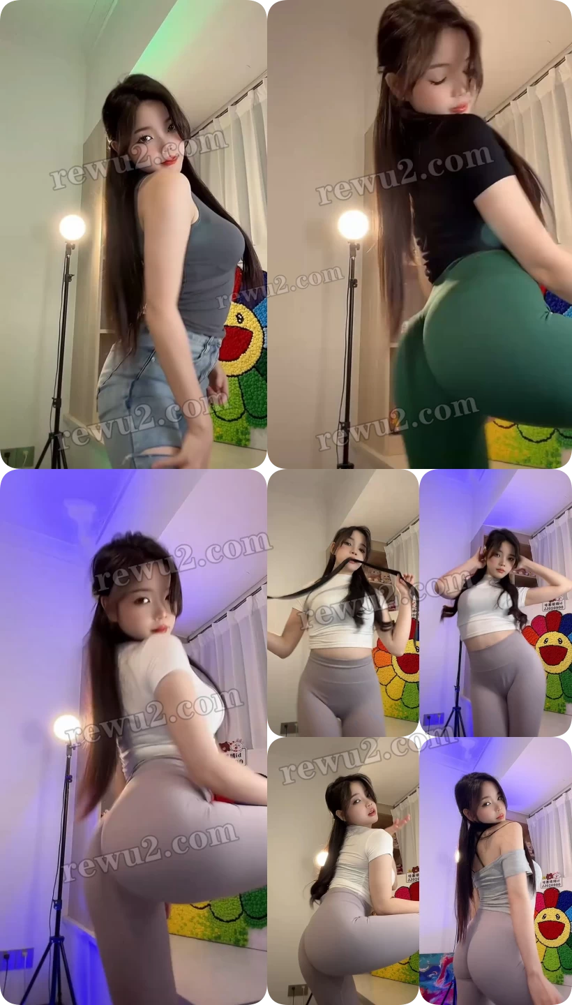 【快手主播】哇塞婧婧  美臀欣赏 跳舞录屏 无水印 （8v/410m）教学分享