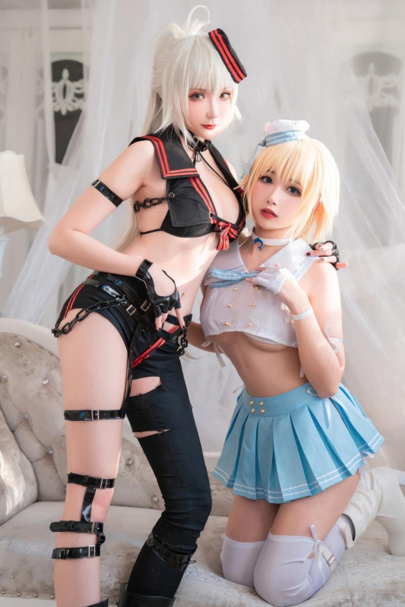 Momoko葵葵 &瓜希酱 FATE-黑白贞德-美女推荐